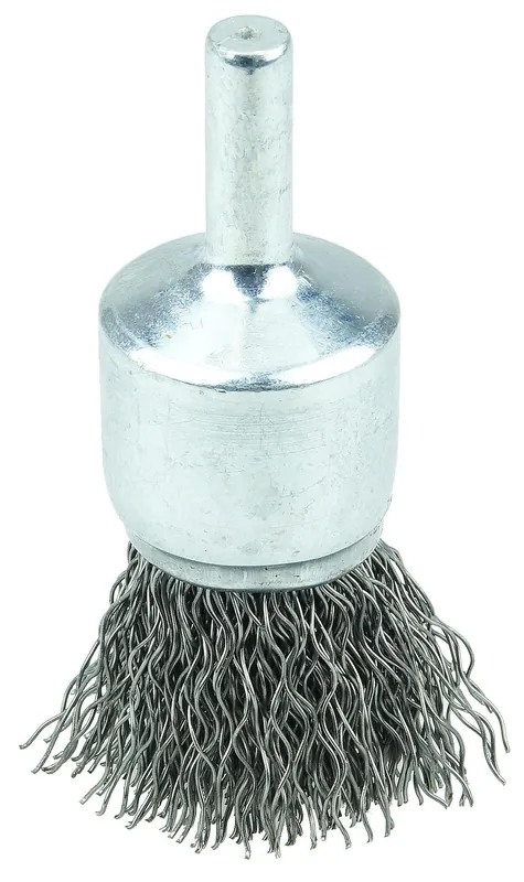 Weiler 10019 Crimped Wire End Brush 3/4 inches .014 inches Stainless Steel Fill