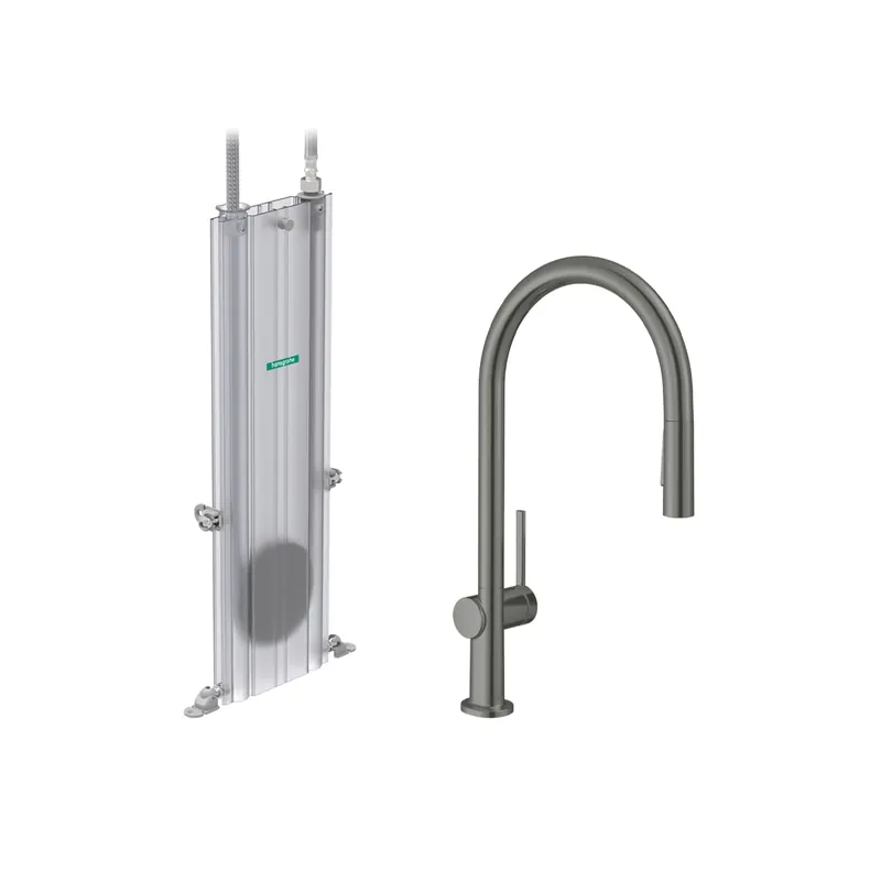 Hansgrohe 72801341 Talis N HighArc Kitchen Faucet, O-Style, 2-Spray Pull-Down, with sBox, 1.75 GPM
