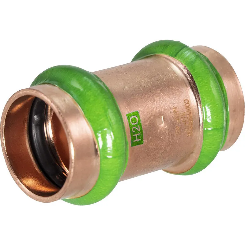Merit Brass MB12250 Coupling With Stop 1 x 1 in Press End