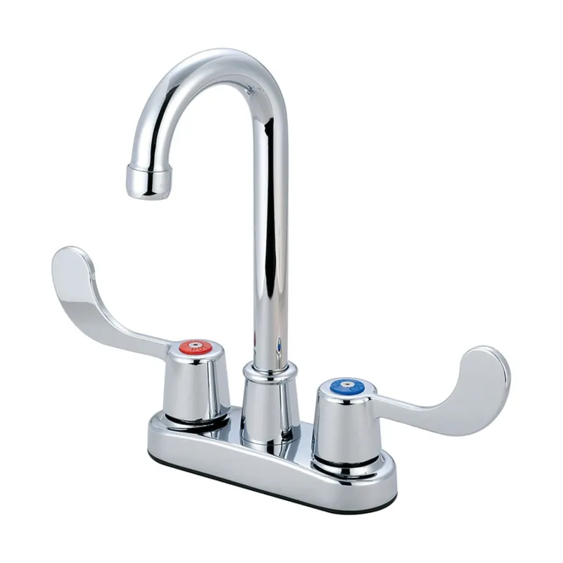 Olympia Faucets B-8180 Elite 1.5 GPM Centerset 3-9/16 inches Reach Bar Faucet with Dual Wrist Blade Handles