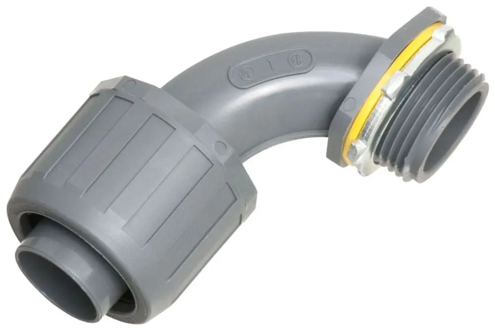 Arlington Industries NMLT9010 90 degree Non Metallic snap2it Connector 1 inch