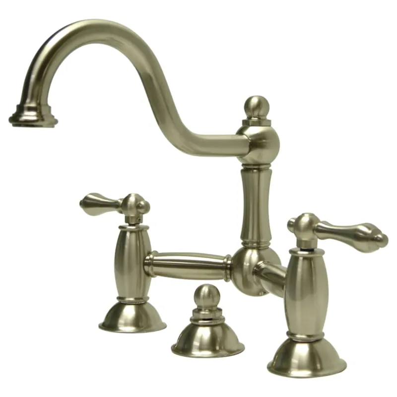 Kingston Brass KS3918AL Restoration Bathroom Bridge Faucet 1.2 GPM