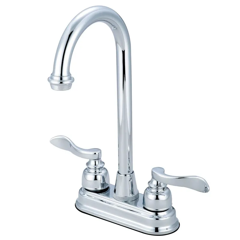 Kingston Brass KB8491NFL Two Handle 4 in. Centerset Bar Faucet