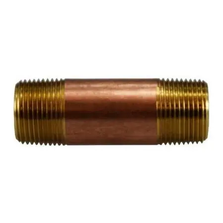 Midland Industries 40085 3/4 x 3-1/2 Red Brass Nipple