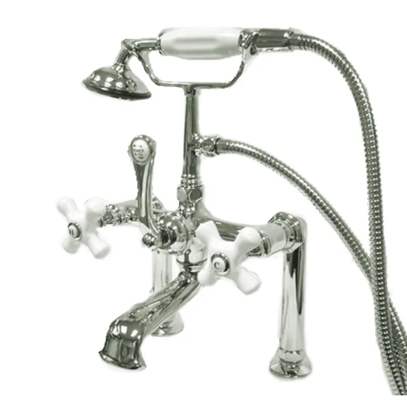 Kingston Brass CC112T1 Vintage 7-Inch Deck Mount Clawfoot Tub Faucet with Hand Shower