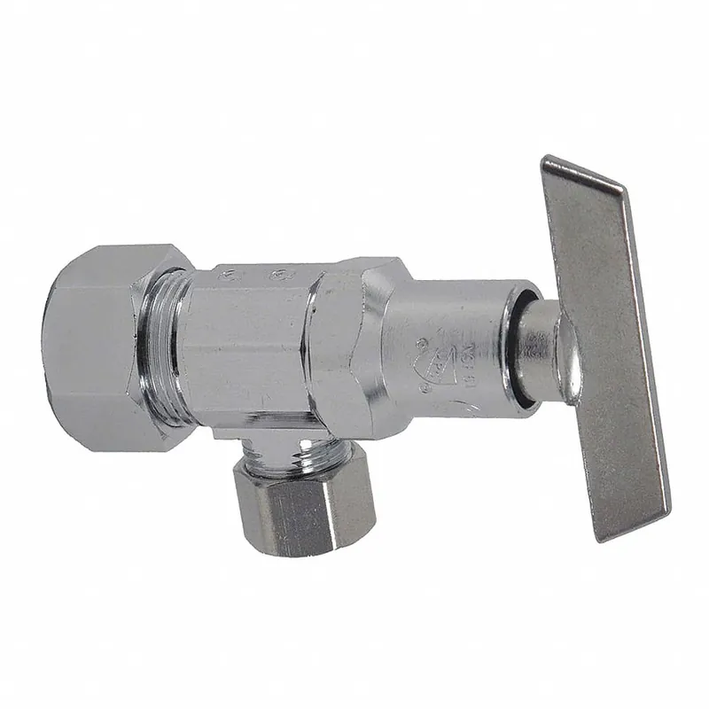 Zurn Z8800-XL-LK-PC Standard Line Angle Stop with Loose Key 3/8 x 3/8 in