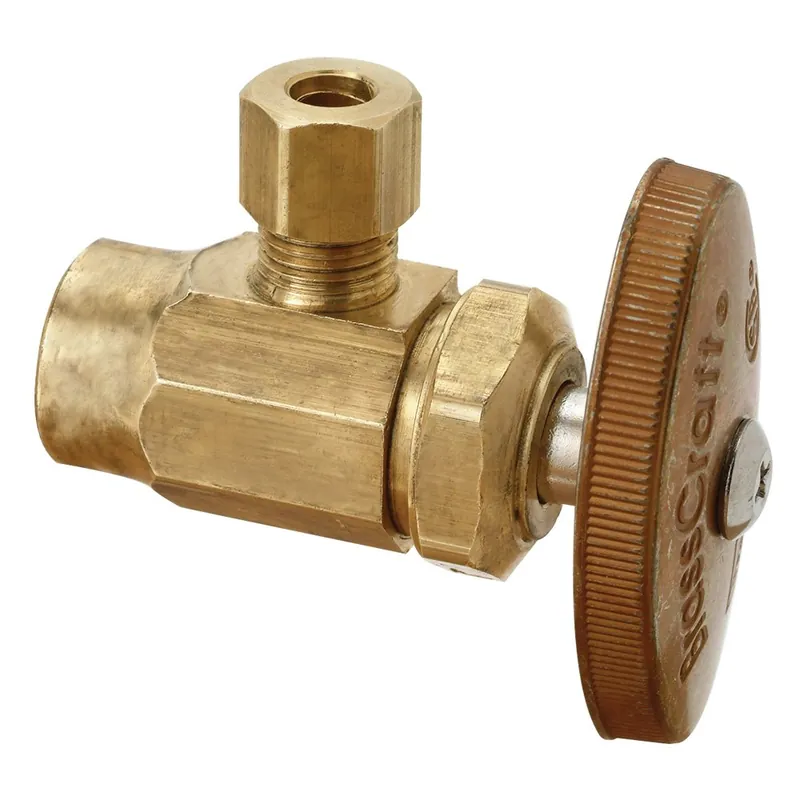 Brasscraft R19 R Angle Stop 1/2 Nom by 3/8 O.D.
