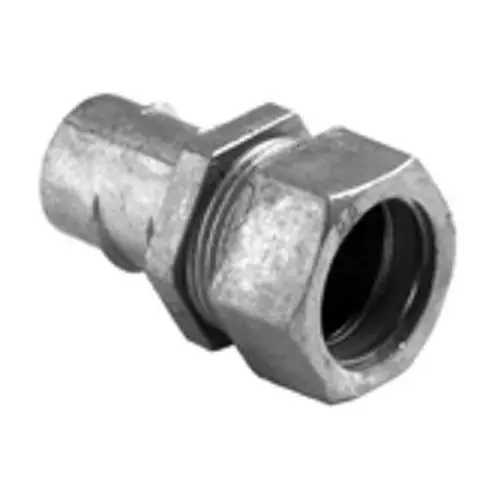 Bridgeport Fittings 583-DC 1 Inch Ball Burnished Zinc Die Cast EMT Compression to Screw-In Flexible Metal Conduit Fitting