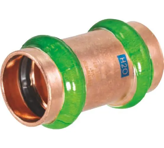 Merit Brass MB12300 Small Diameter Coupling No Stop, 3/4 x 3/4 in Nominal, Press
