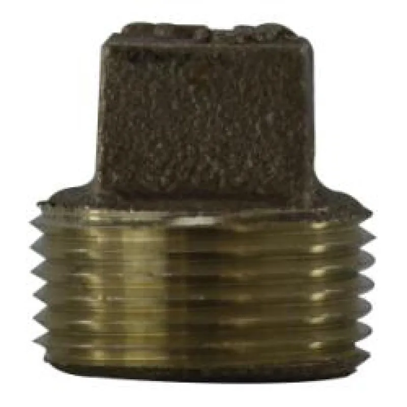 Midland Industries 44675LF Solid Square Head Plug 1 in MPT