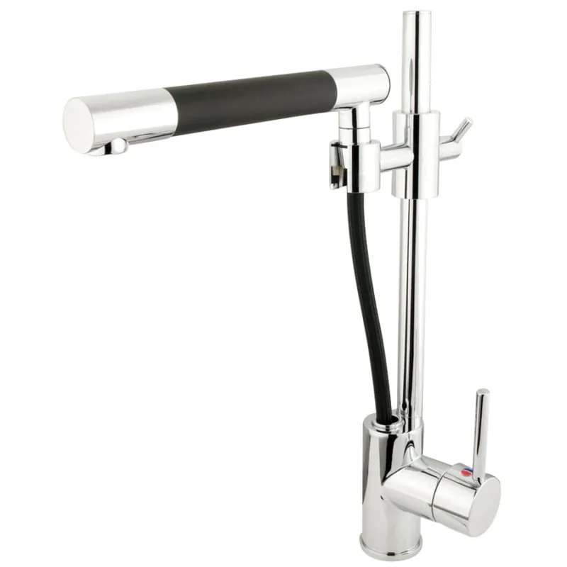 Kingston Brass KS8981DKL Concord 1.8 GPM Standard Pull Out Kitchen Faucet Includes Escutcheon
