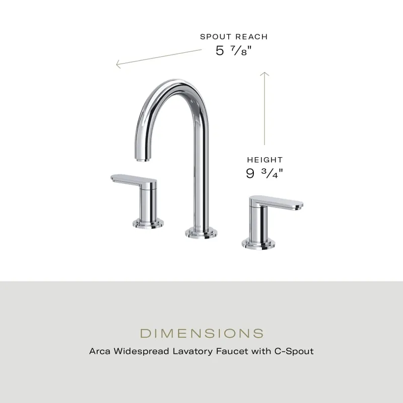 Riobel AARD08BK Arca Widespread Lavatory Faucet With C-Spout