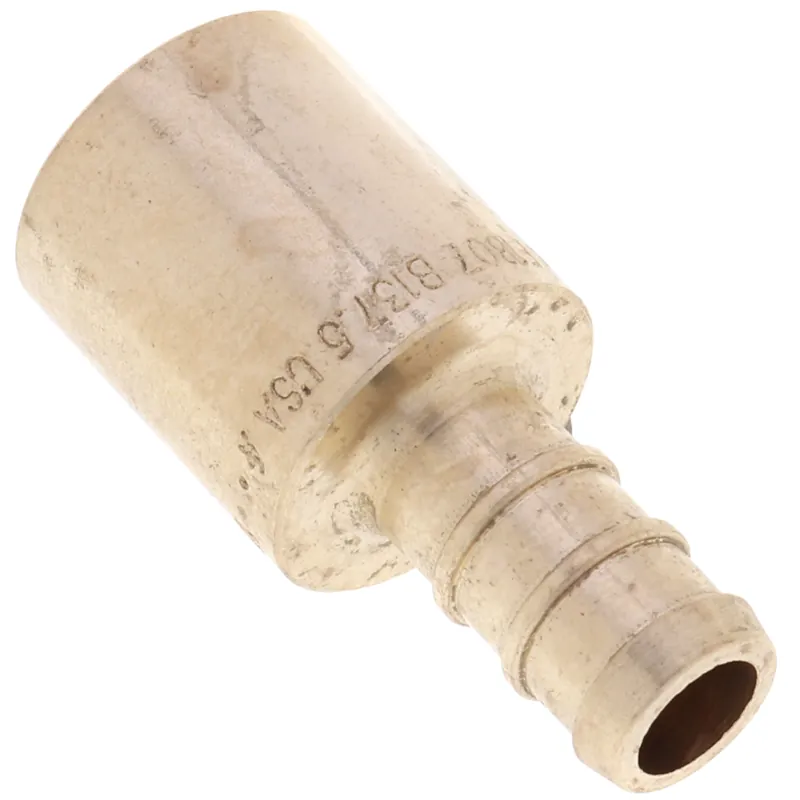 Viega 46622 Zero Lead 3/8 Brass Pex Crimp X Cop 1/2 Ftg Or 3/8 Tube Adapter