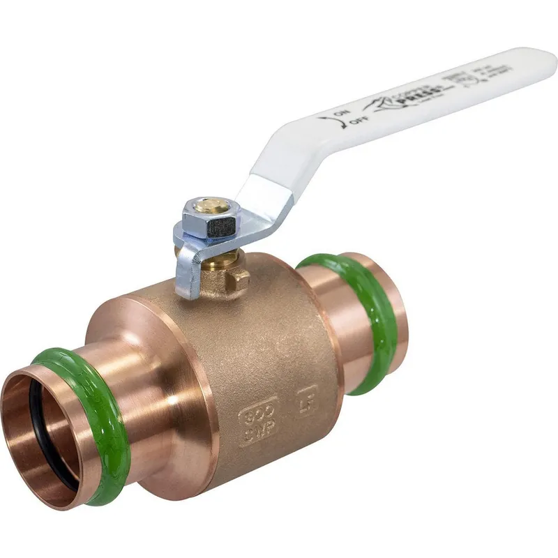 Merit Brass MB70020 Ball Valve, 1 in Nominal, Press End Style