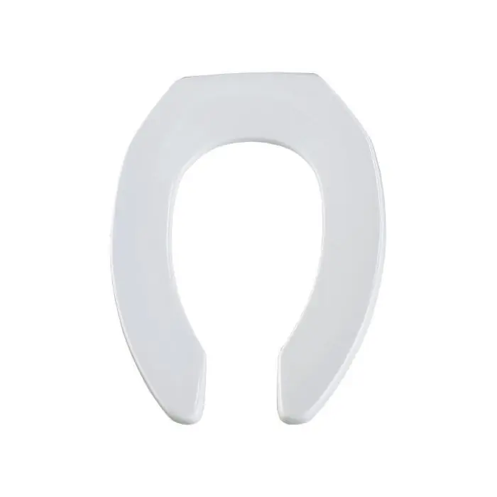 Bemis 1955CTJ 000 Heavy Duty Toilet Seat Elongated Bowl Open Front Self-Sustaining Check Hinge