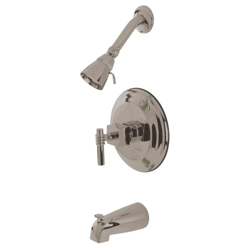 Kingston Brass KB2638QL Milano Tub and Shower Faucet 5-Inch Spout Reach
