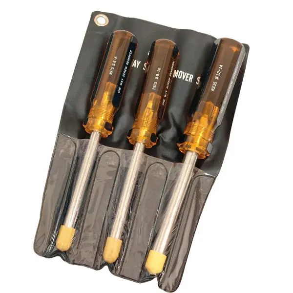 Jacknob 8905 set, screwdriver, one-way, 3 sizes