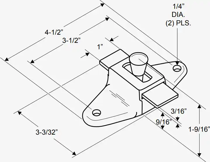 Jacknob 5053 Slide Latch-Surface Mount