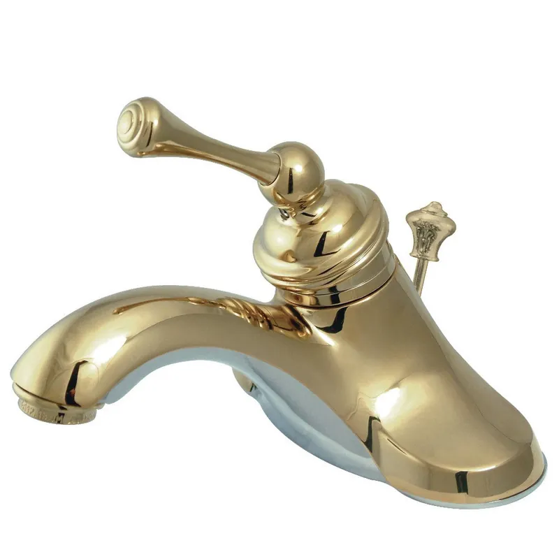 Kingston Brass KB3548BL Tulare Vintage Single-Handle 3-Hole Deck Mount 4-Inch Centerset Bathroom Faucet with Pop-Up Drain