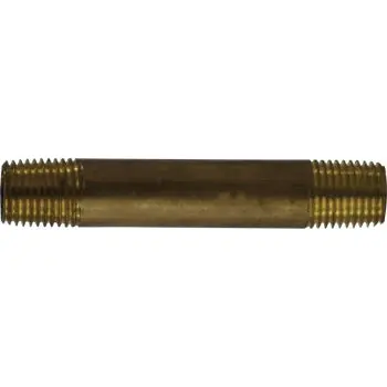 Midland Industries 40030 1/4 x 6 Red Brass Nipple