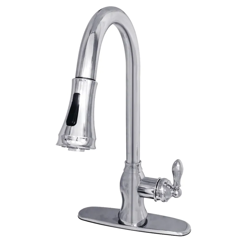 Kingston Brass GSY7771ACL American Classic Pull-Down Sprayer Kitchen Faucet 10 x 8.75 x 16.94