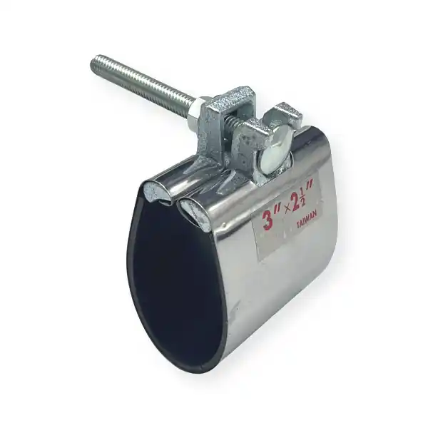 Wal-Rich 2206116 2 1/2 inches x 3 inches Stainless Steel Wrap-Around Repair Clamp