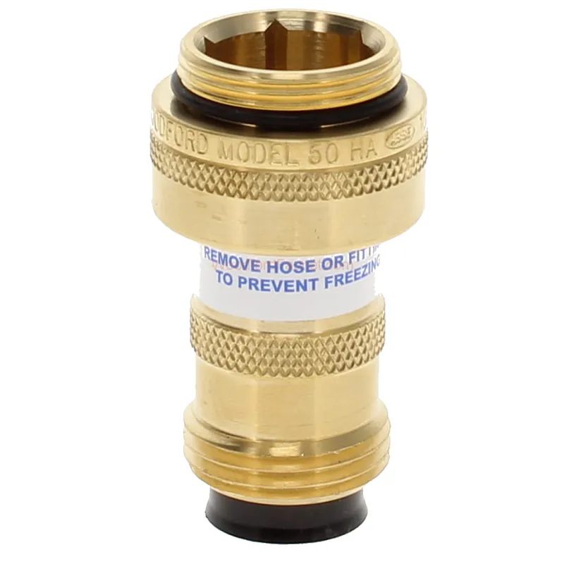 Woodford 50HA-BR 1-1/8x3/4 MPT Rough Brass Double Check Backflow Prev