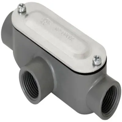 ORBIT INDUSTRIES T-125AS Type T Al Threaded Conduit Body 1-1/4 Stamped Al Cvr+Gasket