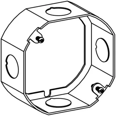 ORBIT INDUSTRIES 4RB-50-EXT 4inch Oct. Steel Ext. Box 1-1/2inch Deep 1/2inch