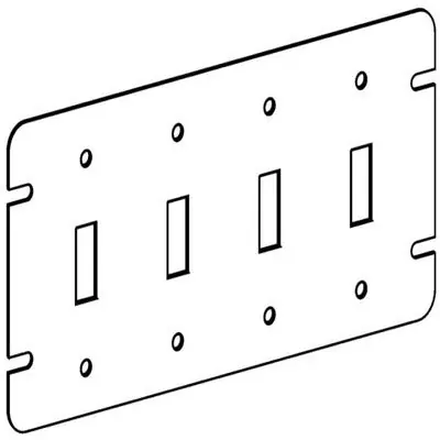 Orbit Industries 4M4-TS 4-Gang Switch Box Cover - Toggle