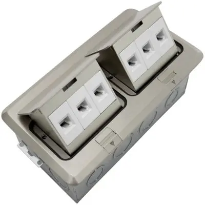 Orbit Industries FLBPU-LL-SS Floor Box Pop-Up With 2-Low Voltage RJ45 Stainless Steel