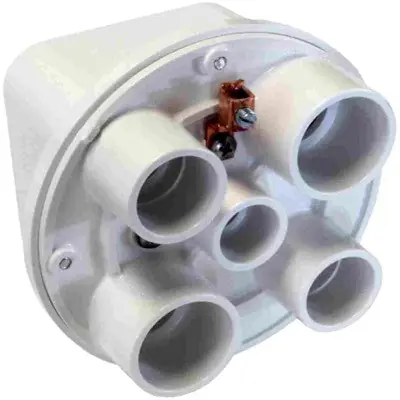 Orbit Industries SJB100-5-W Lexan Swim Pool Box 1/2 3/4 1 Hubs White