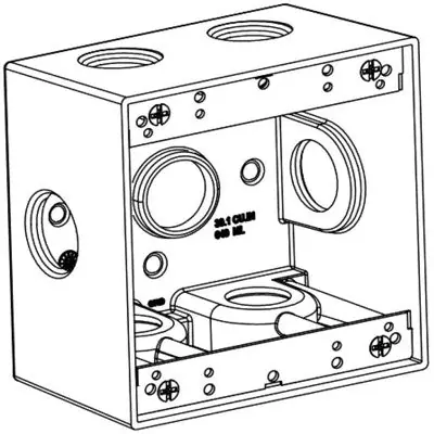 Orbit Industries 2DB75-7X 2-G W/P Box 7 3/4 Inches X Hubs 2-5/8 Inches Deep