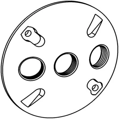 Orbit Industries RC-3D 4 inch Round W/P Cover 3 1/2 inch Holes Dome