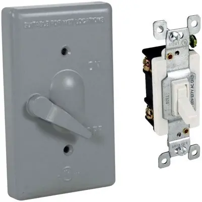 ORBIT INDUSTRIES 1CA-SW20 1-G Al. W/P Lever Switch Cover W/ Ts20 Device Mount-Gray