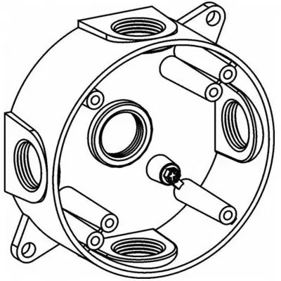 Orbit Industries RB75-5 4 Round W/P Box 5 3/4 Hubs