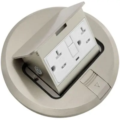 Orbit Industries FLBPU-G-R-C-SS Flr Box Pop-Up Rnd. W/ Cooper Gfci Recept. Cover Only, S.Stl