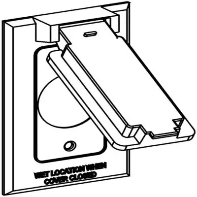 ORBIT INDUSTRIES 1C-SV-W 1-G W/P Cover 1 Single Rec./Switch Device Mount