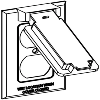 Orbit Industries 1C-DV-BR 1-G W/P Device Cover 1 Duplex Vert Device Mount Bronze
