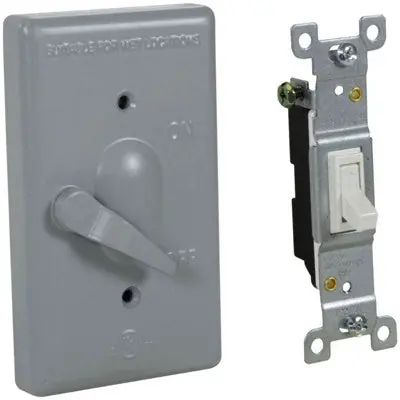 Orbit Industries 1CA-SW15 Lever Switch Cover 1-G Aluminum Device Mount Gray