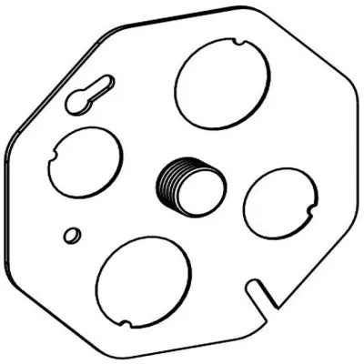 Orbit Industries CB-BK-STUD 4 Inch Oct. Concrete Box Cover With 3/8 Inch Stud