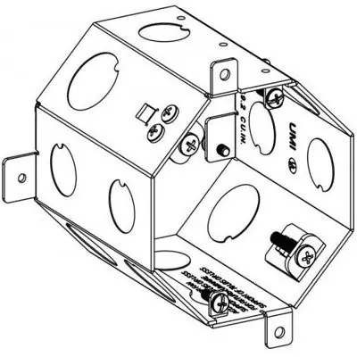 ORBIT INDUSTRIES 4CB-F Fan Support Concrete Box 4 inches Deep (1/2 inches & 3/4 inches K.O.S)
