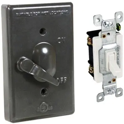 ORBIT INDUSTRIES 1CA-SW20-BR 1-G Al. W/P Lever Switch Cover W/ Ts20 Device Mount-Bronze