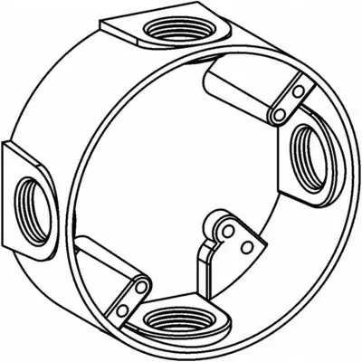 Orbit Industries EXR75-4 4 Round W/P Ext. Box 4 3/4 Hubs