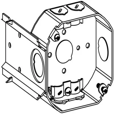 ORBIT INDUSTRIES 4RB-NM-LB 4 Inch Octagonal Steel Nm Box 1.5 Inch + L Bracket