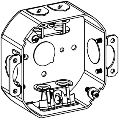 Orbit Industries 4RB-MC-E 4 Inch Octagon Steel MC Box 1-1/2 Inch Ears