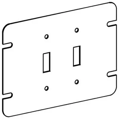 ORBIT INDUSTRIES 4M2-TS 2-Gang Switch Box Cover - Toggle