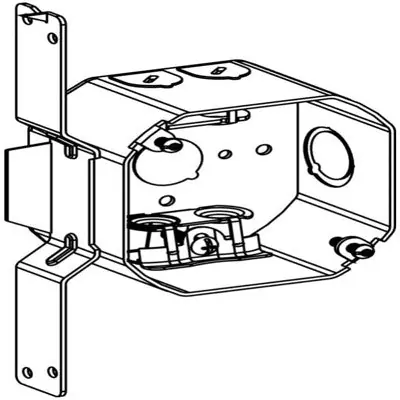 ORBIT INDUSTRIES 4RDB-MC-FB 4 inch Octagonal Steel Mc Box 2-1/8 inch + FB Bracket