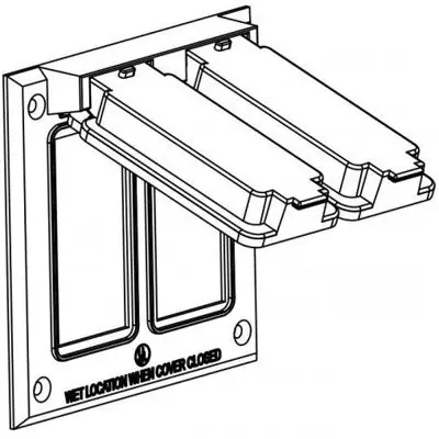 Orbit Industries 2C-2G 2-G W/P Device Cover 2 Gfi'S Device Mount