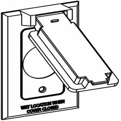 Orbit Industries 1C-SV 1-G W/P Cover 1 Single Rec./Sw Vertical Device Mount